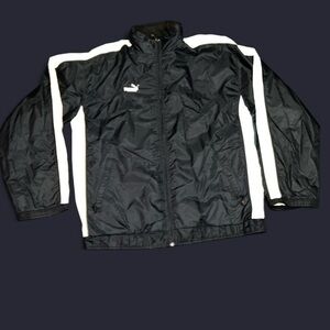 VINTAGE PUMA Navy Jacket with White Stripes